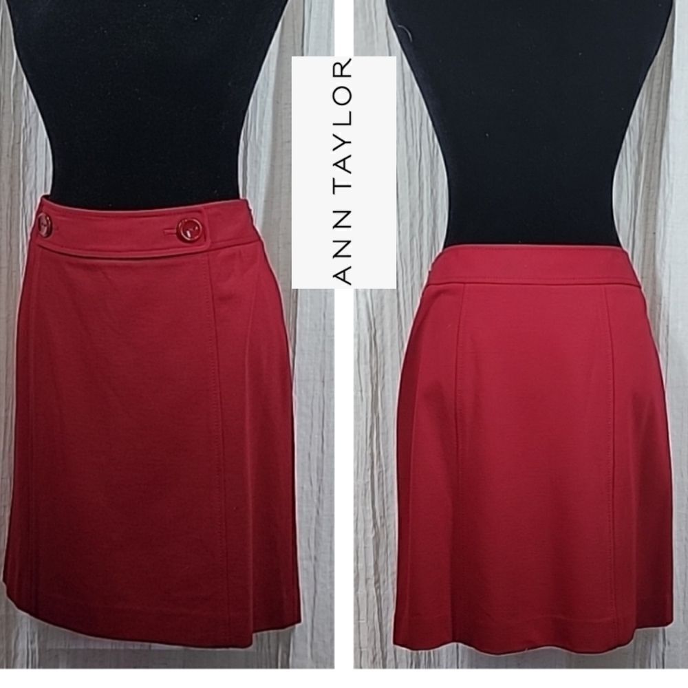 Ann Taylor Red Pencil Skirt